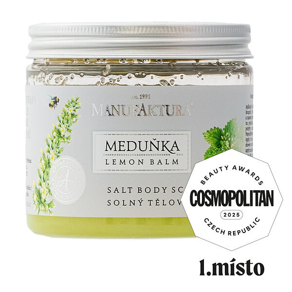 Detail produktu - plastová nádoba s víčkem se zelenožlutou solí