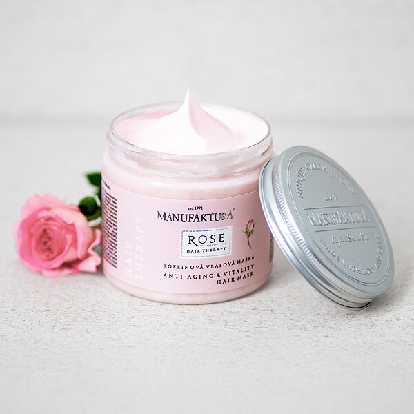Ružová miska so štítkom masky na vlasy Rose
