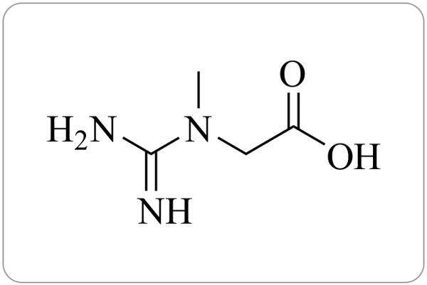 Štruktúrny vzorec kreatínu.