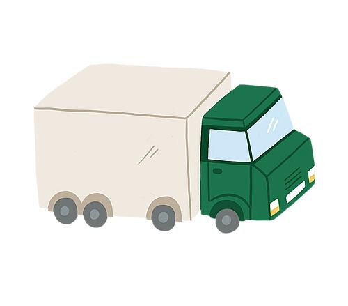 Ilustrácia dodávky symbolizujúca opakované využívanie obalov a efektívnu logistiku.