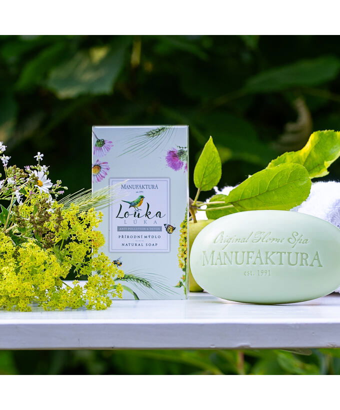 Prírodné anti-pollution tuhé mydlo na ruky a telo LÚKA
