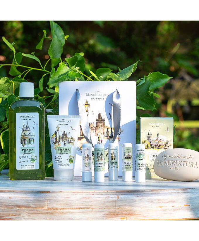 Darčeková papierová taška s mašľou PRAHA malá