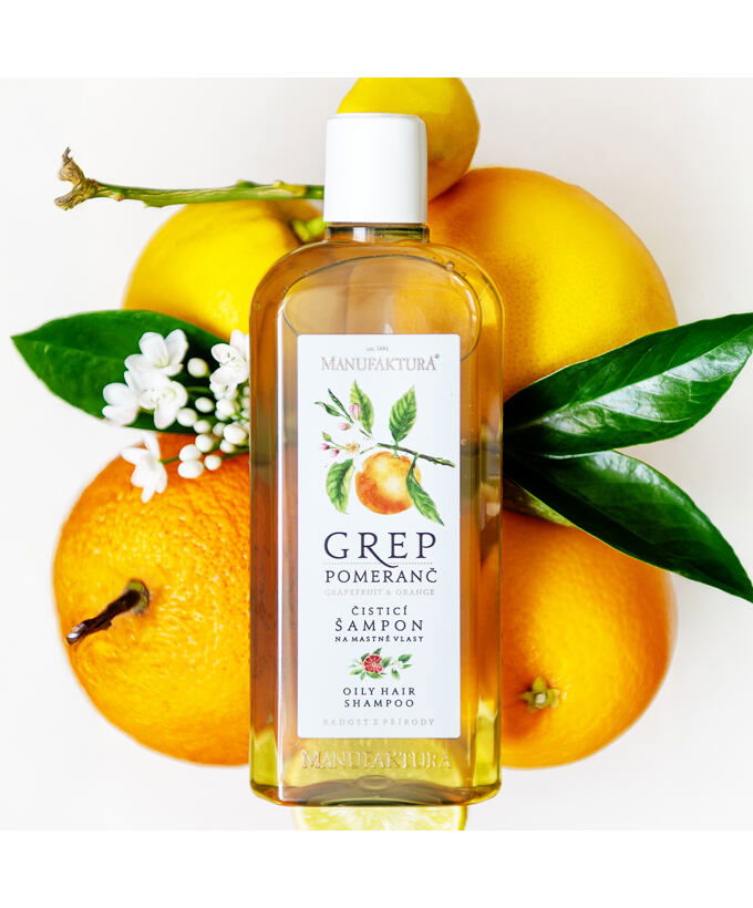 Čistiaci šampón na mastné vlasy GREP & POMARANČ