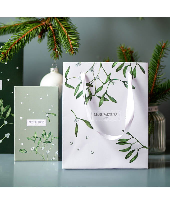 Darčeková papierová taška s mašľou VIANOCE – malá