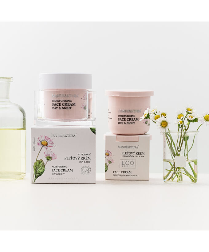 Upokojujúci, hydratačný a omladzujúci pleťový krém SEDMOKRÁSKA – EKO náplň