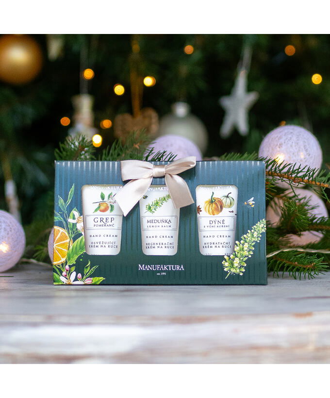 
Darčeková sada TRIO ošetrujúcich krémov na ruky
