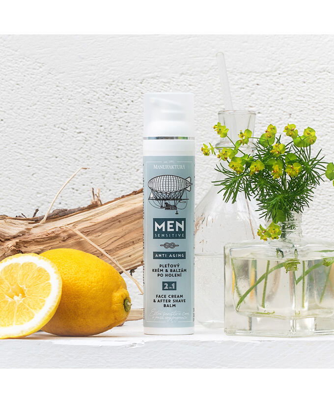 Pleťový krém pre mužov a balzam po holení 2v1 SENSITIVE