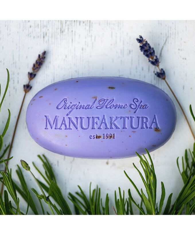 Prírodné zvláčňujúce tuhé mydlo na ruky a telo LEVANDUĽA