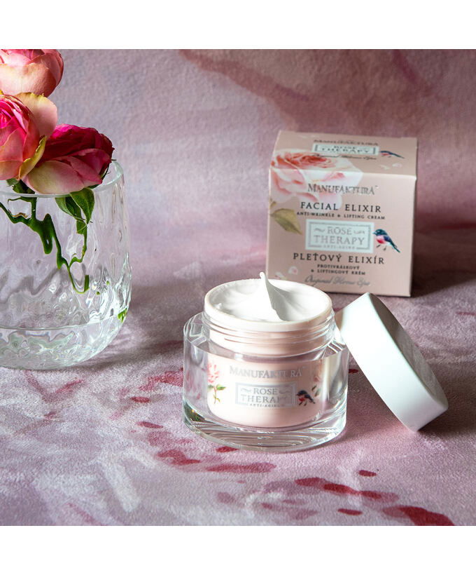 Pleťový elixír – protivráskový & liftingový krém pre zrelú pleť  RUŽA– EKO náplň