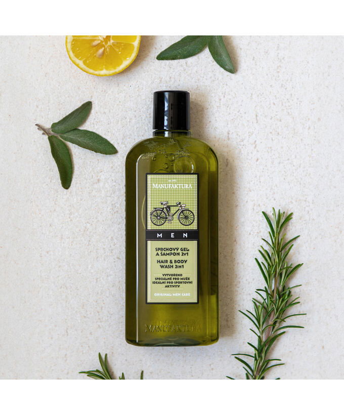 Športový pánsky sprchovací gél a šampón 2 v 1 MEN & BICYCLE