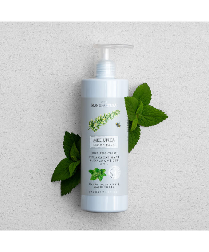 Jemný umývací a sprchovací gél 3 v 1 na ruky, telo & vlasy MEDOVKA